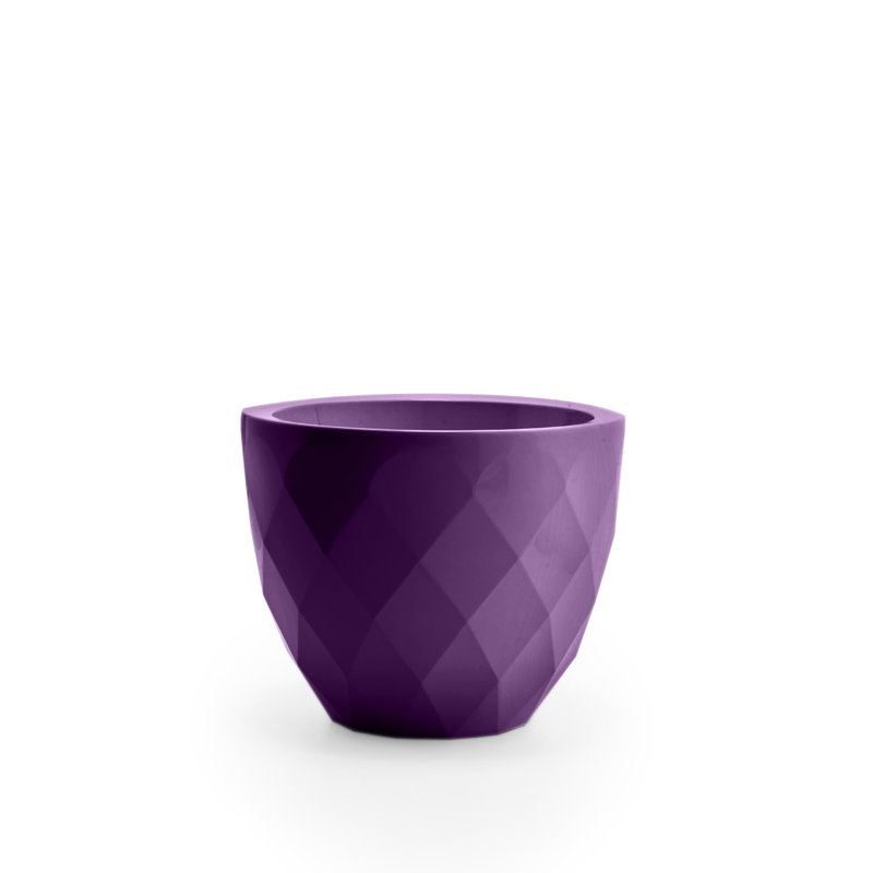 Vases Resin Pot Planter, 17.75" H x 21.75" W x 21.75" D, Steel