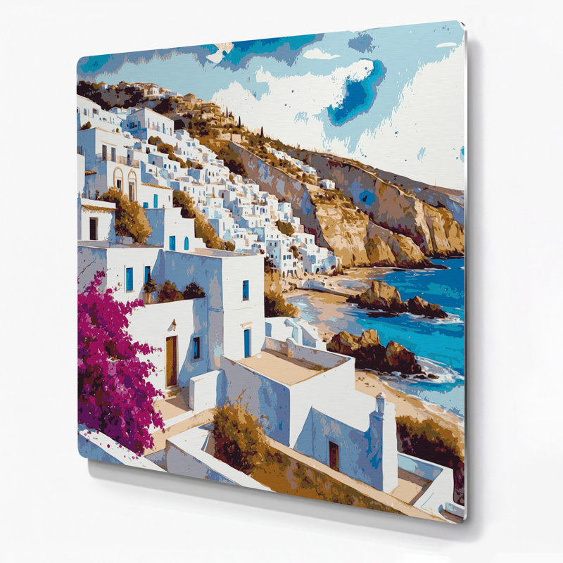 Art mural gris, villes, Ibiza, Espagne, H 16 po x l 16 po