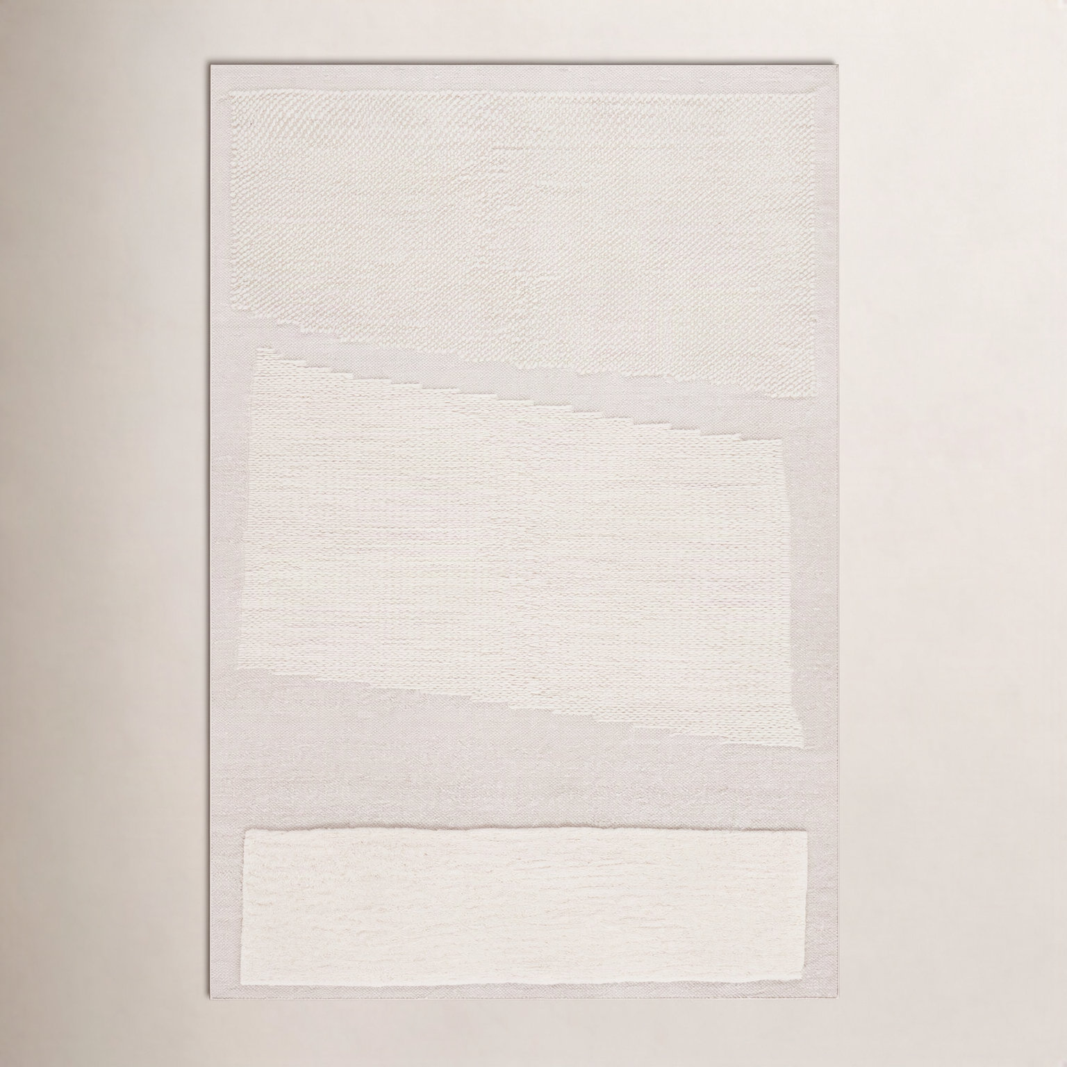 Mullen Ivory Flatweave Wool Rug, Rectangle 8' x 10'
