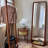 Rectangle Solid Wood+Rattan Full Length Mirrors