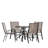 Elgin 5 Piece Patio Dining Set - Glass Table, 4 Flex Stack Chairs-1863243124
