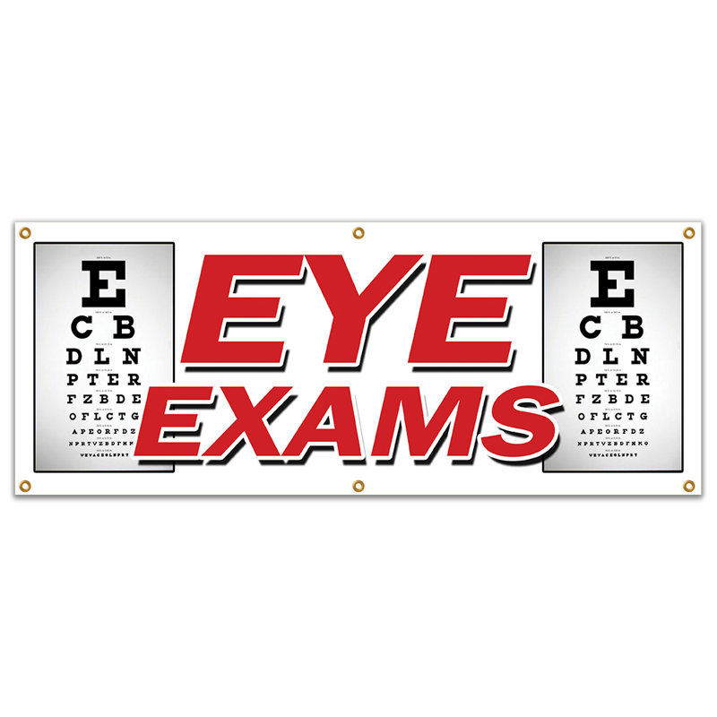 EYE EXAMS Banner Sign Optometrist Opticien