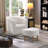 Sharolynn Upholstered Linen 27.6" Wide Swivel Barrel Chair with Ottoman-1230540574