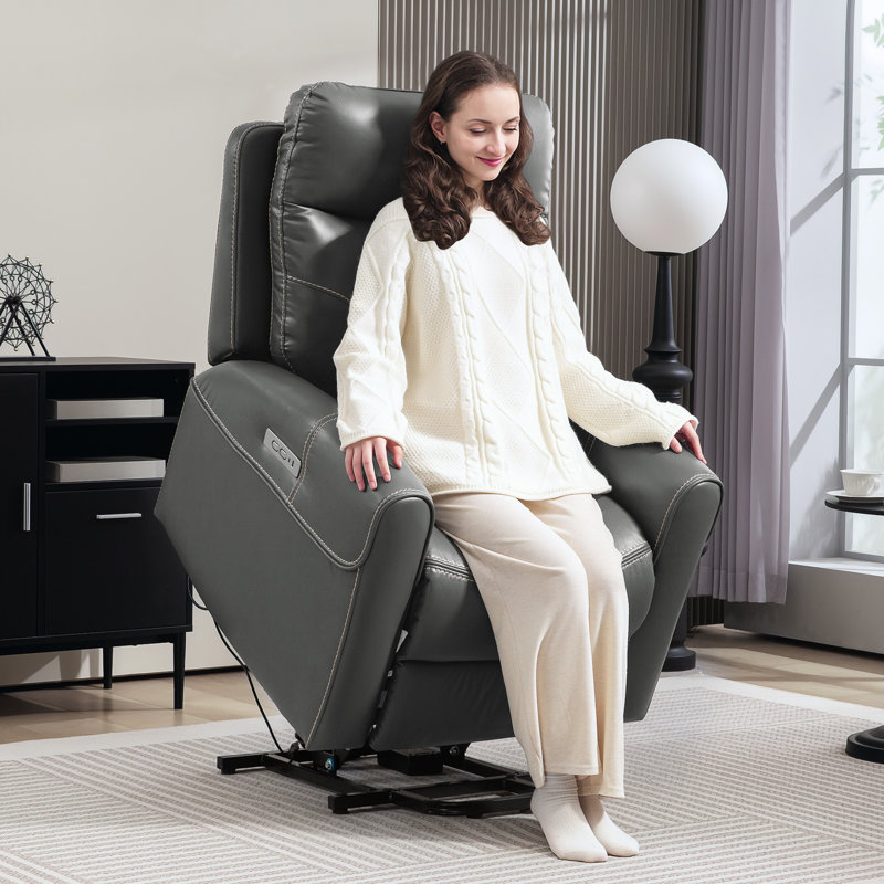 92cm Wide Lift Assist Power Lift Chair, Charcoal Grey