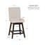 Cyrus Swivel Upholstered Stool (Set of 2)-1351334075-1351334074