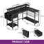 L-Shaped Metal Base Computer Desk with Power Outlet-737827037-737119944