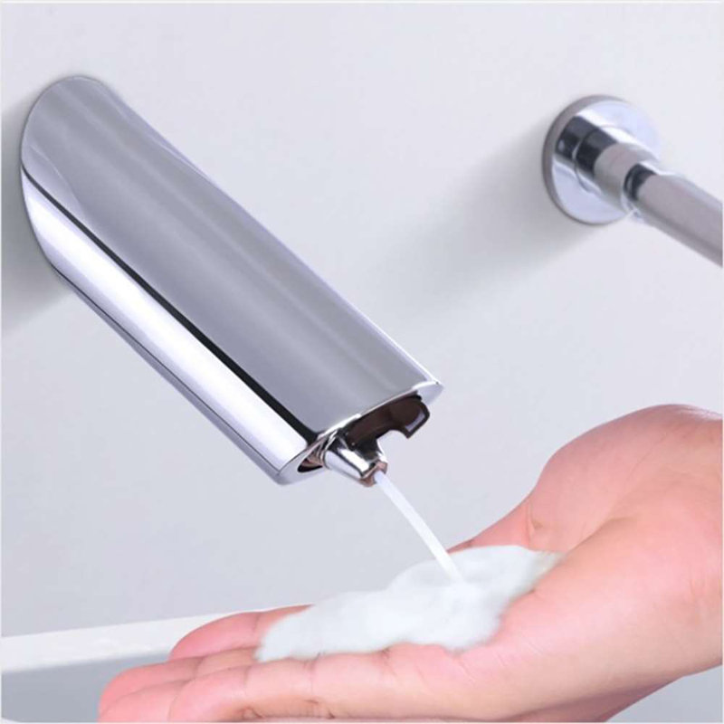 Distributeur de savon liquide mural sans contact Fontana, Chrome poli
