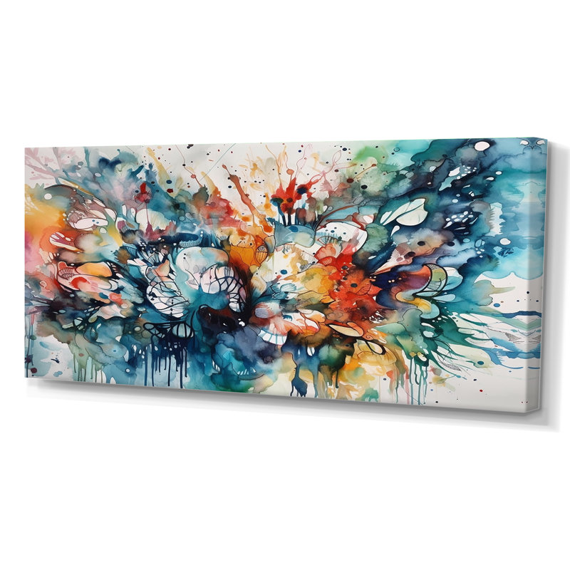 Captivating Boho Dance I - Abstract, reproduction d'art encadrée, Toile tendue, H 28 po x l 60 po x P 1,5 po