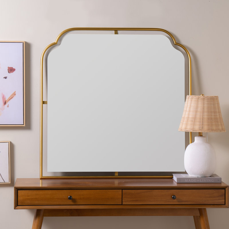 Sebastian Mantle Collection Novelty Metal Mirror, Gold