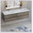 Meuble-lavabo flottant avec lavabo, meuble-lavabo mural moderne avec deux lavabos en quartz et quatre tiroirs à fermeture en douceur, 24V12-72GR-739032425-739032430