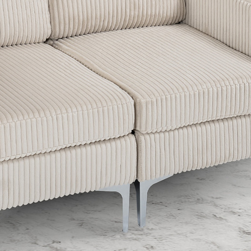 Canapé modulaire rembourré 92,3 po, Beige