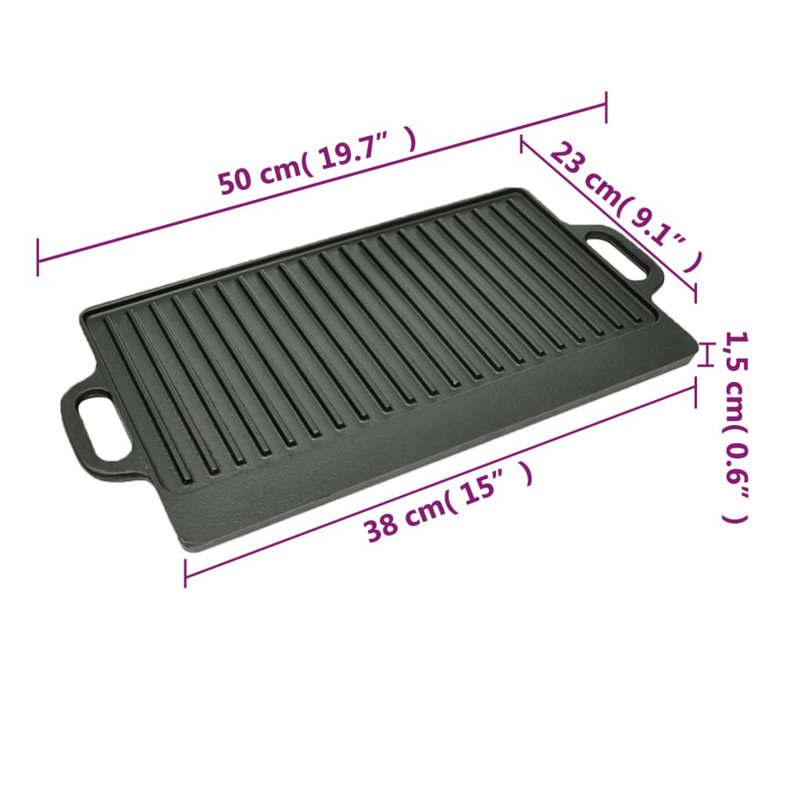Home Etc 50cm W x 23cm D Metal Grill Grate