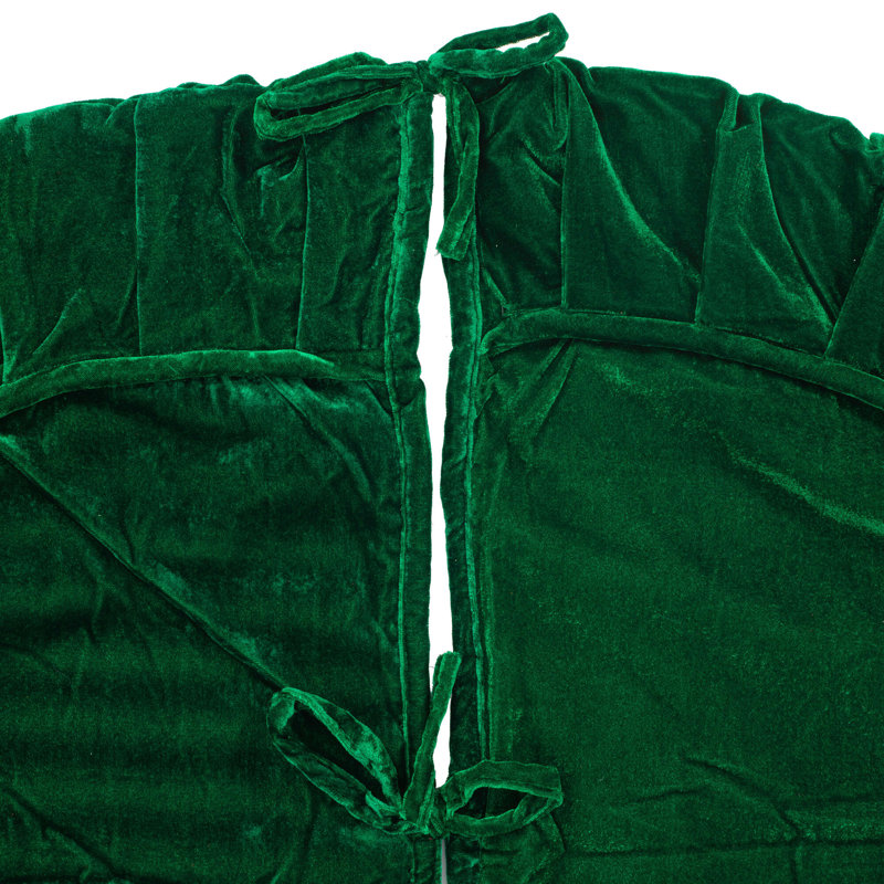 Hubbert Plush Velvet Christmas Textile Collection, 72" W, Emerald