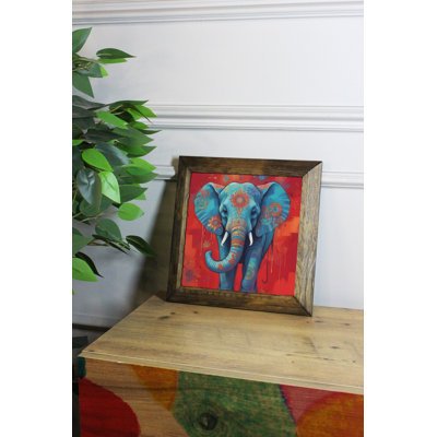 Élégante peinture encadrée décorative, art 100% pierre, 6,1 x 6,1 pouces | Cadre en bois de qualité supérieure, épaisseur: 0,8 po | Imprimé UV pour des couleurs éclatantes | Parfait pour la décoration intérieure, le salon et le bureau