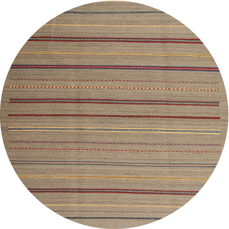 Tapis abstrait brun clair / brun, Rond 3 pi