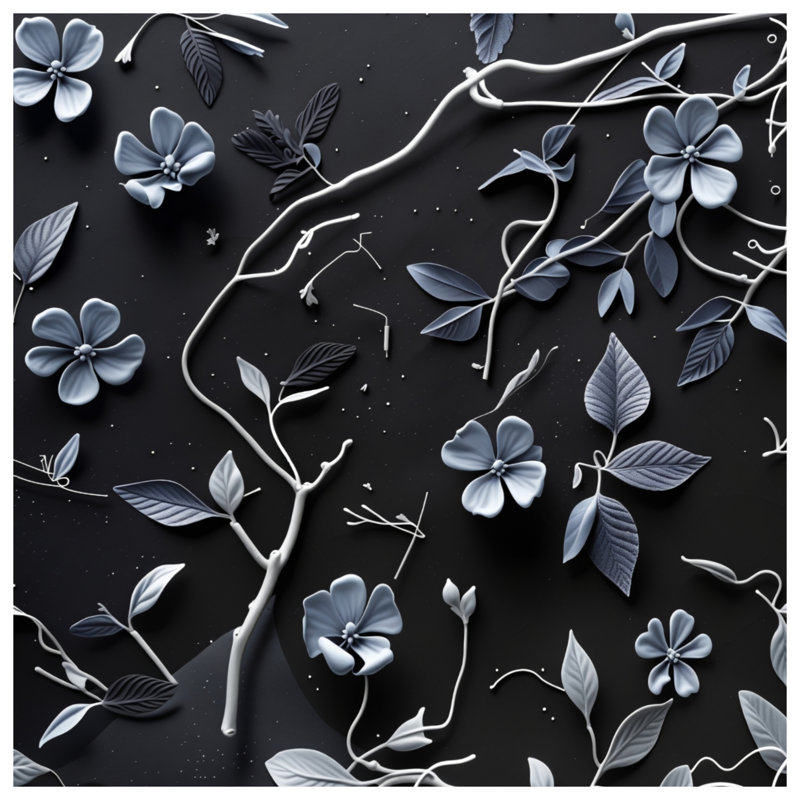 Tapis de bain floral, L 24 po x L 17 po