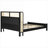 Queen Size Platform Bed Solid Wood Deep Black Green Headboard No Box Spring Needed For Modern Bedroom