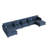 Maelina 7 - Piece Upholstered Navy Corduroy Modular Sectional Sofa with Pillow Back and Removable Ottoman-119222725
