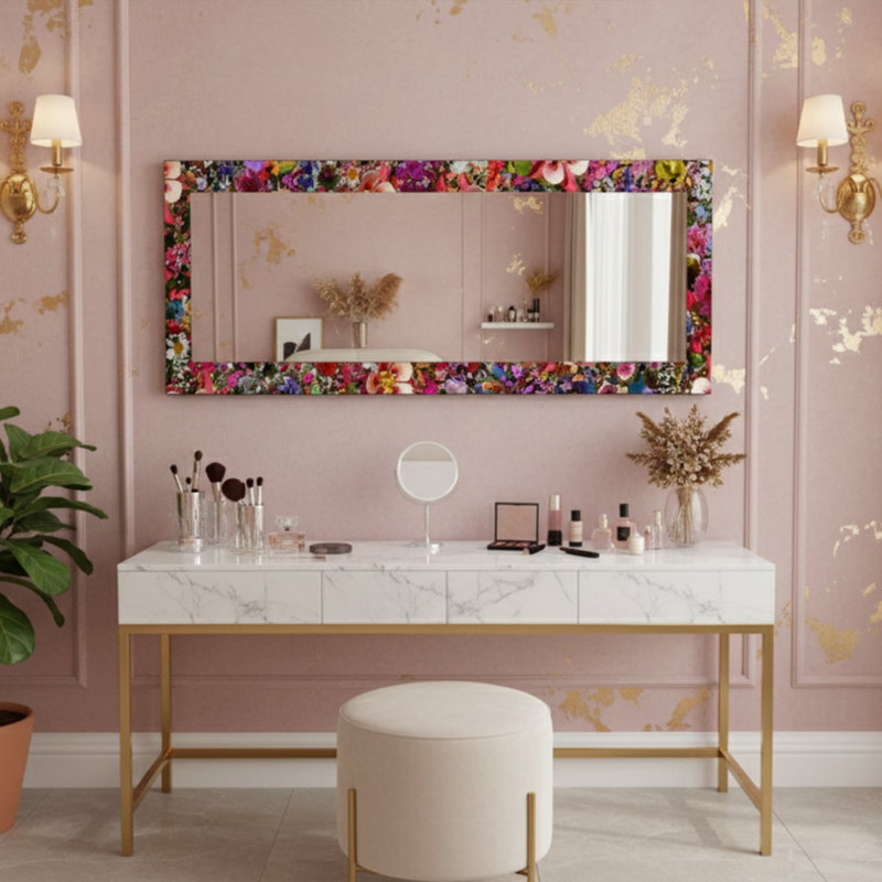 Ede Pine Wood Rectangle Mirror
