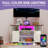 47.2"W Farmhouse Corner TV Stand With Mount, Led Lights & Power Hub