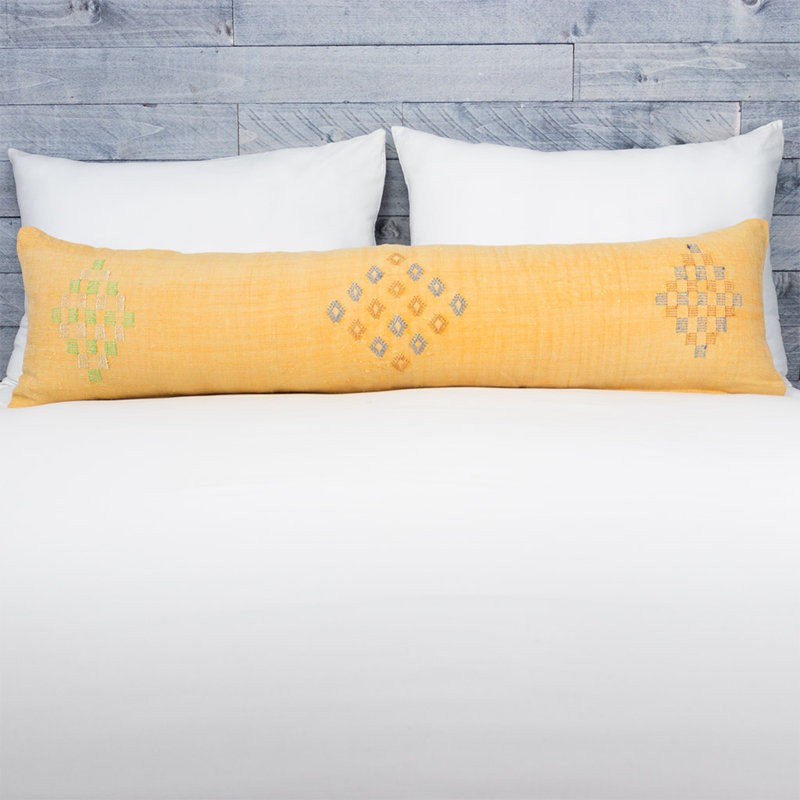 Atlas Embroidered Silk Pillow Cover