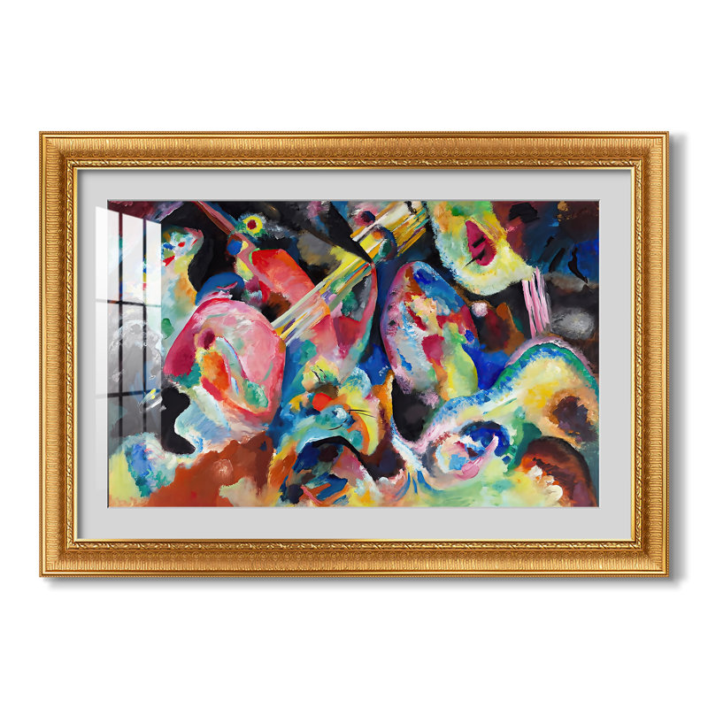 Improvisation. Déluge, 1913 - Wassily Kandinsky - Estampe encadrée sur mesure, 24x34 INNER SIZE, Framed Print with Mat