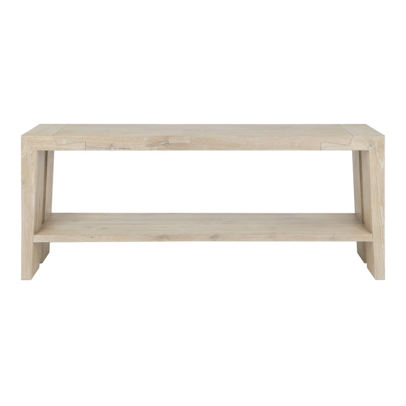 Troy 72" Solid Wood Console Table, Aged Cream