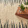 Moss Abstract Handwoven Area Rug in Metal/Light Brown