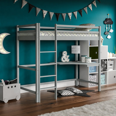 Muskoka Single (3') Bed Frames High Sleeper Loft Bed with Built-in-Desk