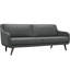 Ensemble de salon Verve gris / polyester espresso / bois d'hévéa (ensemble de 2) par Modway-135471029