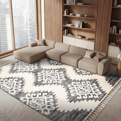 Tapis ikat gris Imraan Purtell