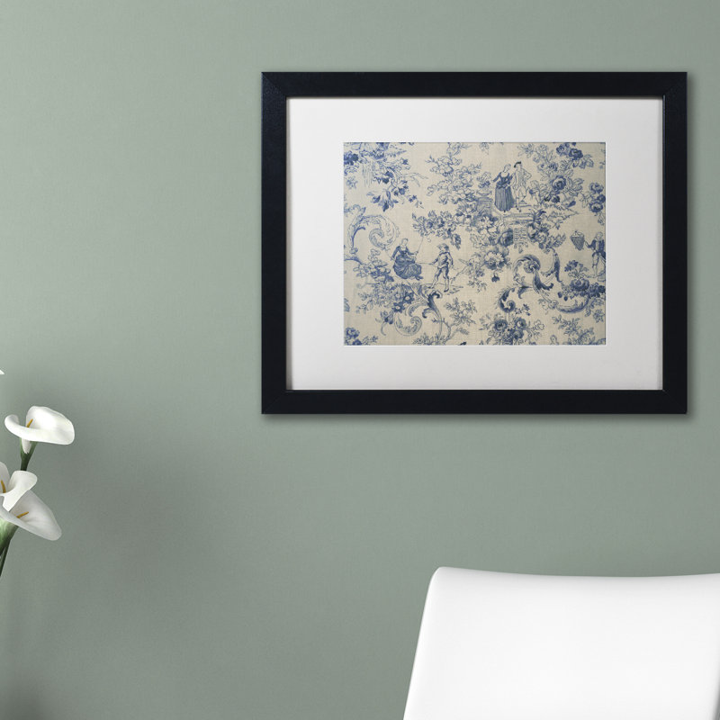 Jadaya «Toile Fabrics I», impression encadrée, Blanc, H 16 po x l 20 po x P 0,5 po, Noir