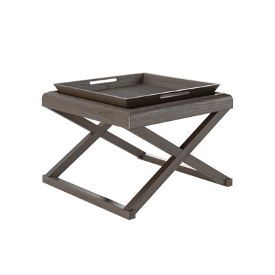 Oxford Solid Wood Tray Top End Table
