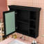 Armoire de salle de bain murale moderne Yolany avec porte miroir et tablettes réglables-1208150923