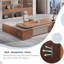 Bureau de direction en L 110,24 po de style chinois de luxe brun-111668908