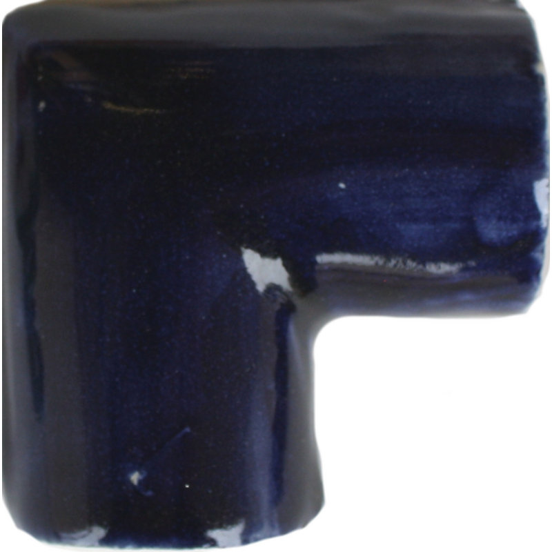 2" x 2" 5pcs TalaMex Talavera Clay Pencil Corner, Cobalt Blue