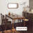 Nut-Brown Rectangular Solid Wood Dining Table-1221695926