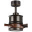 Ventilateur de plafond Brielle Wayne de 60 pouces, fini bronze huilé, avec éclairage DEL, pales en bois finition noyer et télécommande.-1008083075