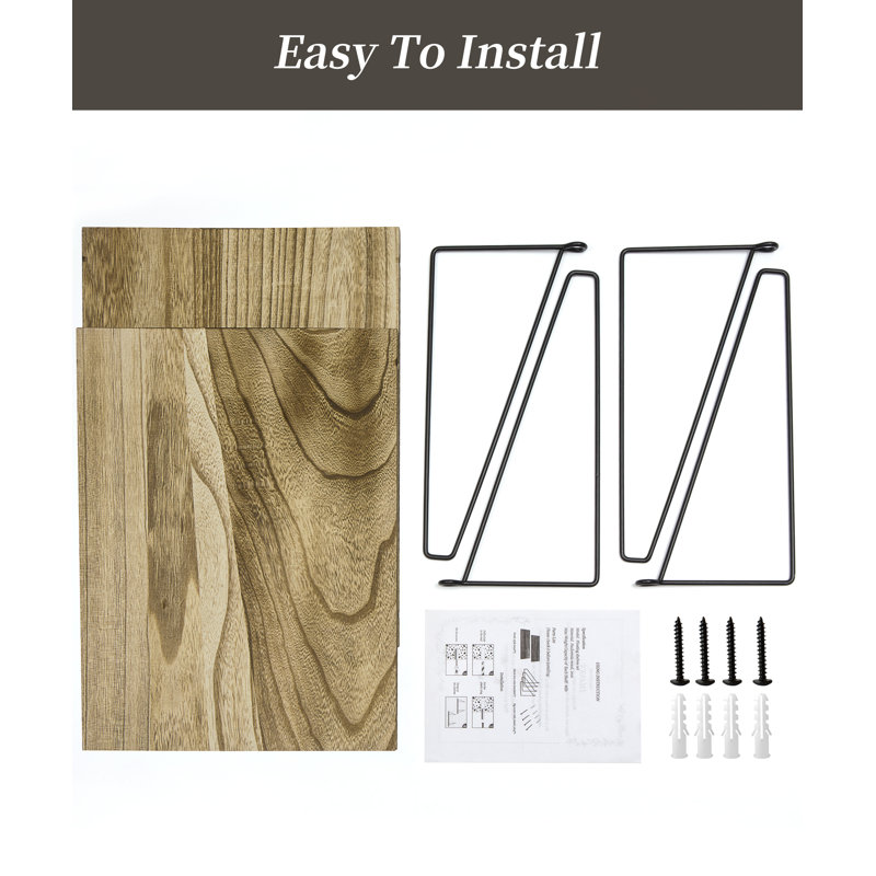 Floating Shelf, Brown Wood