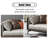 Khaki Genuine Leather Modular Sofa cushion couch-109304993-109304996-109304991