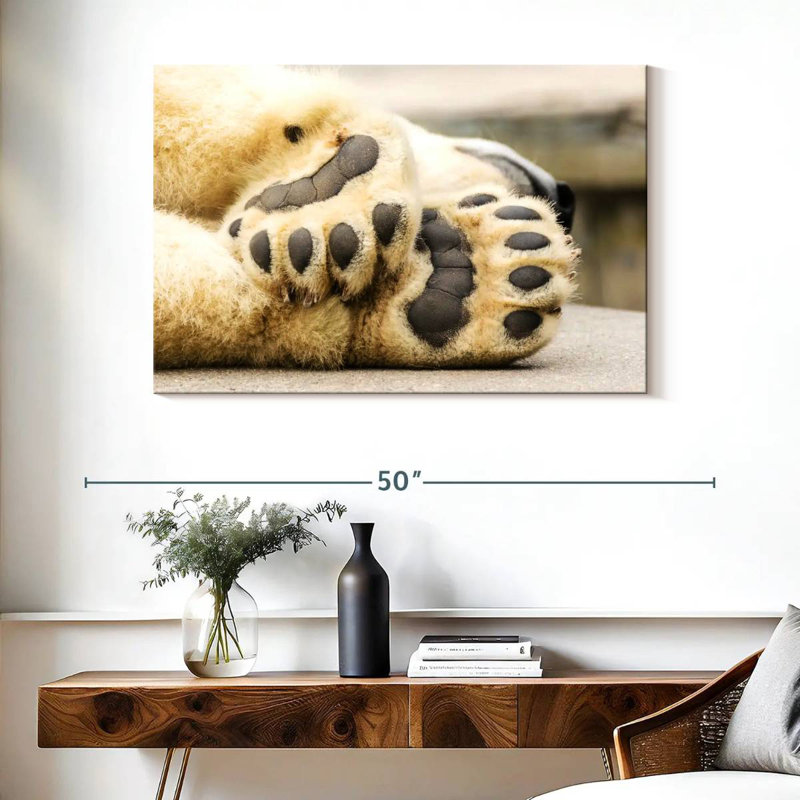 Brampt Polar Bear Paws, 26" H x 39" W