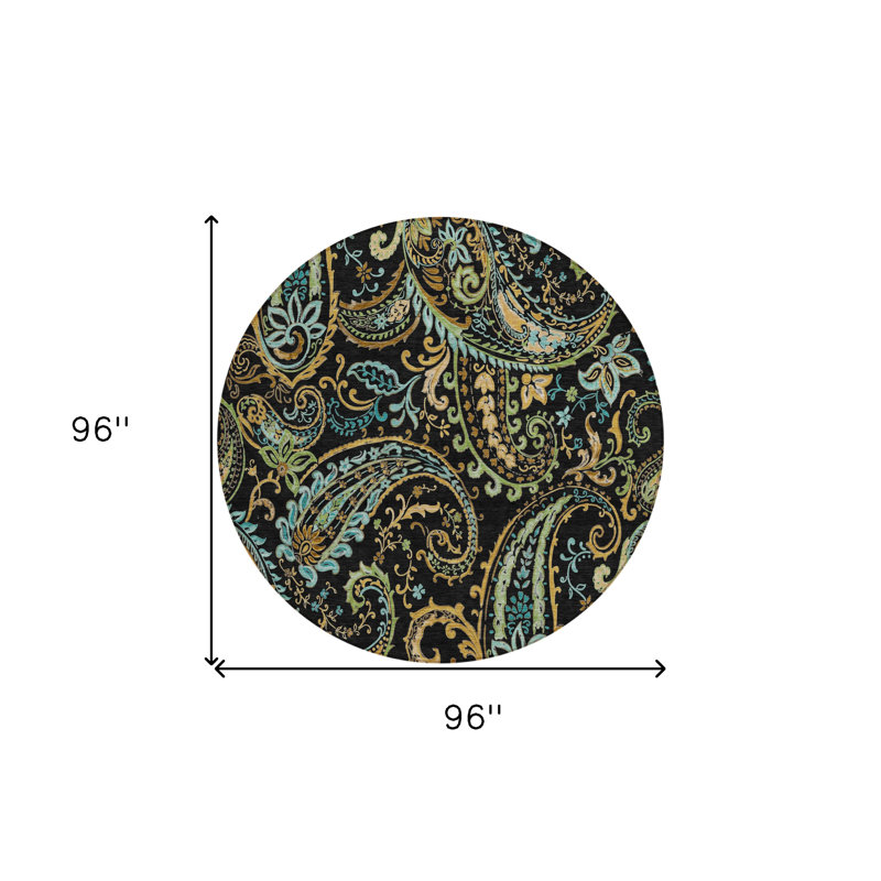 Tapis extérieur rond antidérapant 8 po