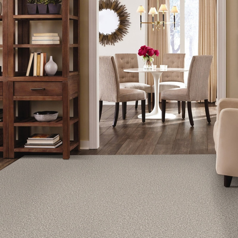 Tapis en polyester touffeté à la machine touffeté à la machine, Métal métal, 10 pi x 14 pi