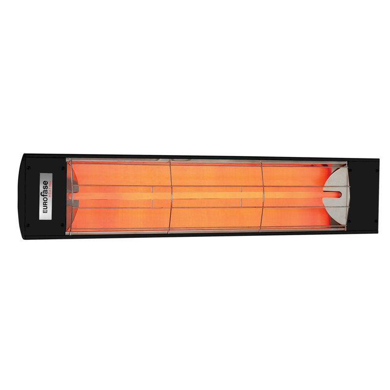 Chauffe-terrasse électrique à élément simple 39 watts Eurofase 2000 Watts, Noir mat