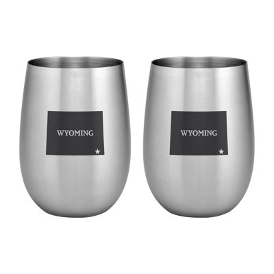Macey 20oz. Stainless Steel Wine Glass Set