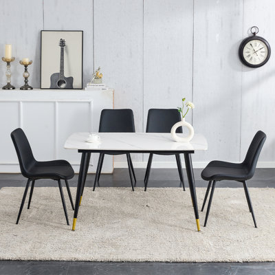 Dining Table Set For 4, Modern Dining Set For Dining Room, Kitchen & Apartment