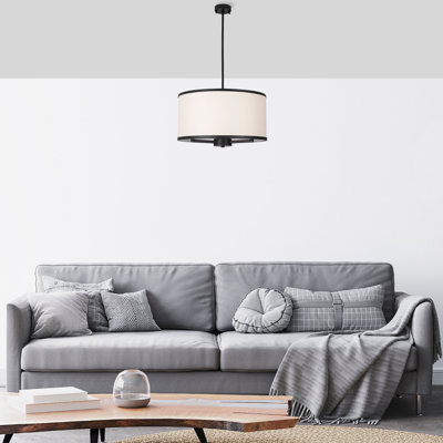 Luminaire suspendu cylindrique à 1 lumière