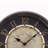 Mael Round Wall Clock in Antique Brown, Transitional Style