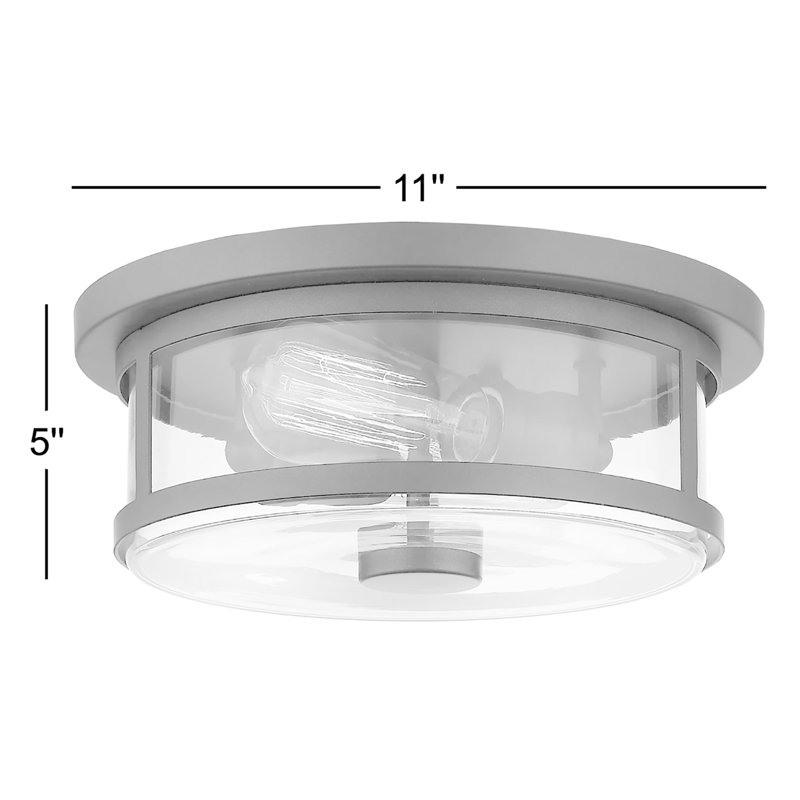 Plafonnier encastré cylindrique de 11 po à 2 lumières Attah