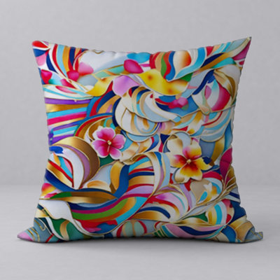 Oreiller New ManosMorenas, caractère et motifs vibrants / taille 18 po x 18 po